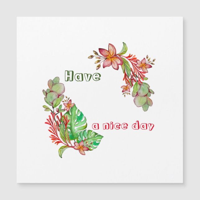 Tropical summer pattern with flowers and leaves  m (Front)