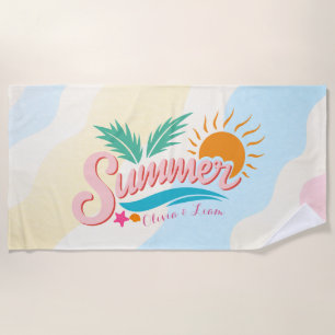 Tropical Summer Personalized Sun Beach Towel