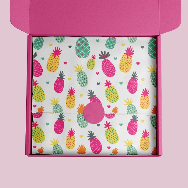 Tropical Summer Pineapple pattern Tissue Paper (Pineapple fruit pattern tissue paper)
