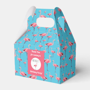 Tropical Summer Pink Flamingo Pattern Birthday Favor Box