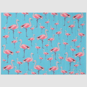 Tropical Summer Pink Flamingo Pattern Tissue Paper