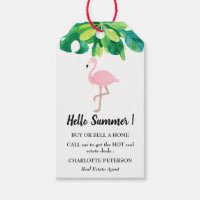 Tropical Summer Real Estate Pop By  Gift Tags