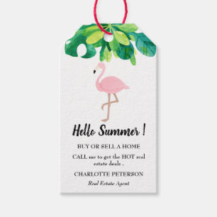 Tropical Summer Real Estate Pop By  Gift Tags