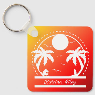 Tropical Summer (red-orange-yellow gradient) Keych Keychain