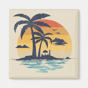 Tropical summer scene magnet