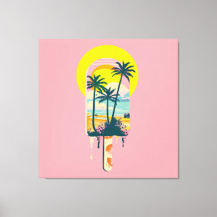 Tropical Summer Sunset Sweets Paradise Canvas Print