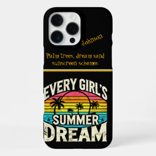 Tropical Summer Text Design iPhone 16 Pro Max Case