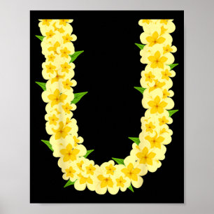 Tropical Summer Vacation Hawaiian Flower Chain Poster
