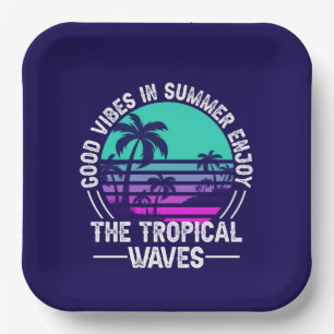 Tropical Summer Vibes-82646 Paper Plate