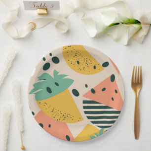 Tropical & Summer Vibes Paper Plate