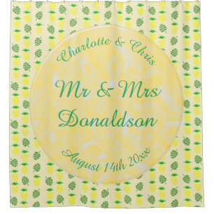 Tropical Summer Wedding Pineapple and Palm Leaves