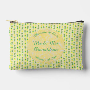 Tropical Summer Wedding Pineapple and Palm Leaves Accessory Pouch