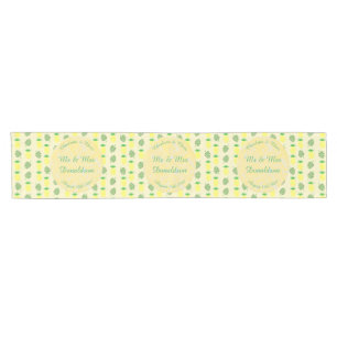 Tropical Summer Wedding Pineapple and Palm Leaves Short Table Runner