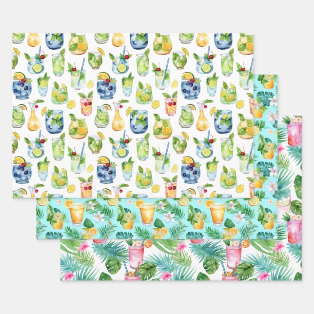 Tropical Summer wrapping paper (Set)