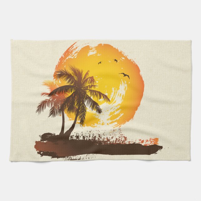 Tropical Sun Kitchen Towel (Horizontal)