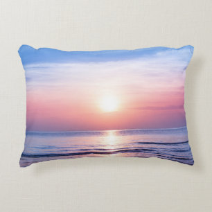 Tropical Sunrise: Sea, Sky, Serenity Accent Pillow