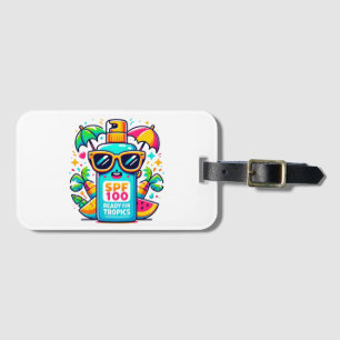 Tropical Sunscreen Fun Luggage Tag