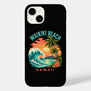 Tropical Sunset at Waikiki Beach Hawaii Case-Mate iPhone 14 Case