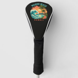 Tropical Sunset at Waikiki Beach Hawaii Golf Head Cover