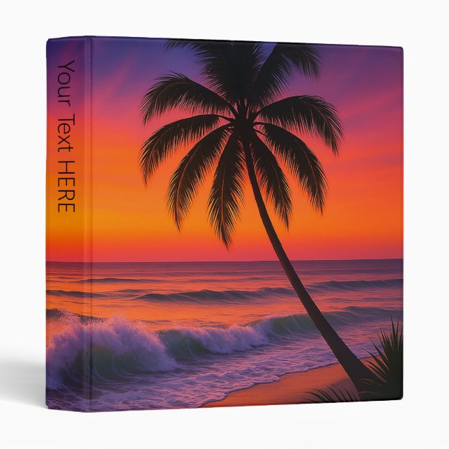 Tropical Sunset Beach Binder (Front/Spine)