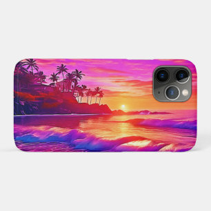 Tropical Sunset: Beach Glow Art iPhone 11 Pro Case
