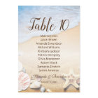 Tropical Sunset Beach Wedding Seating Chart Card