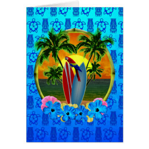 Tropical Sunset Blue Tiki