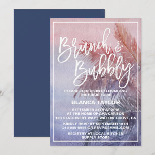 Tropical Sunset Brunch and Bubbly Invitation