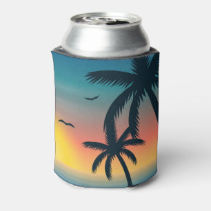 Tropical Sunset Can Cooler