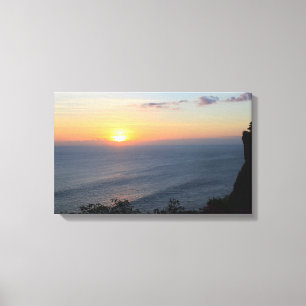 Tropical sunset canvas print