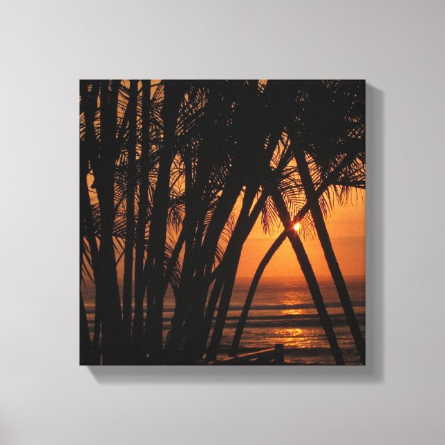 Tropical Sunset Canvas Print (Front)