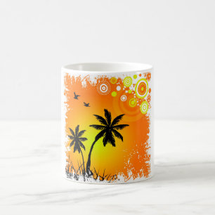 Tropical sunset coffee mug