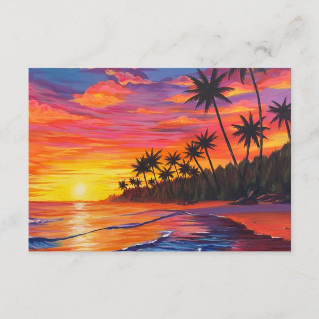 Tropical Sunset Enclosure Card (Front)