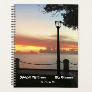 Tropical Sunset Island Photo Personalize Planner