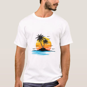 Tropical Sunset Island Summer T-Shirt – Relaxing B