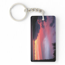 tropical sunset keychain