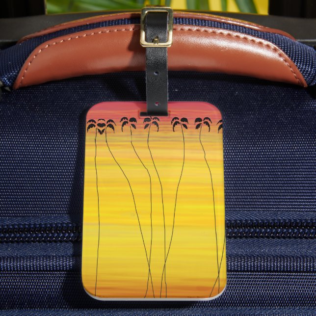 Tropical Sunset Luggage Tag (Front Insitu 2)
