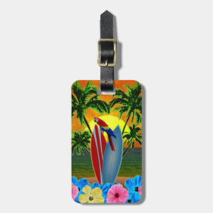 Tropical Sunset Luggage Tag