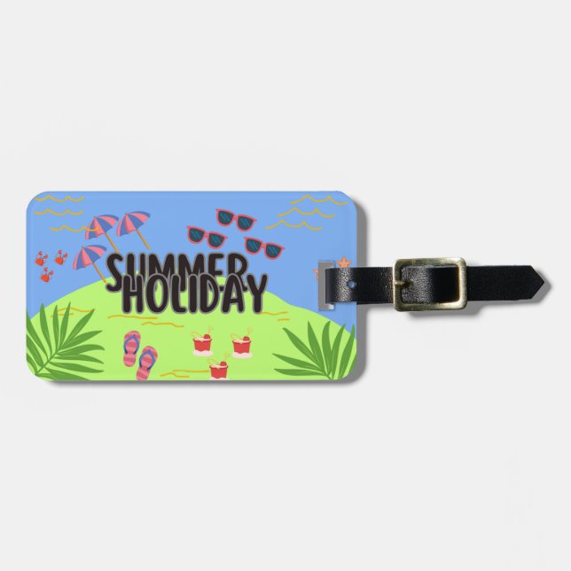 Tropical Sunset Luggage Tag (Front Horizontal)