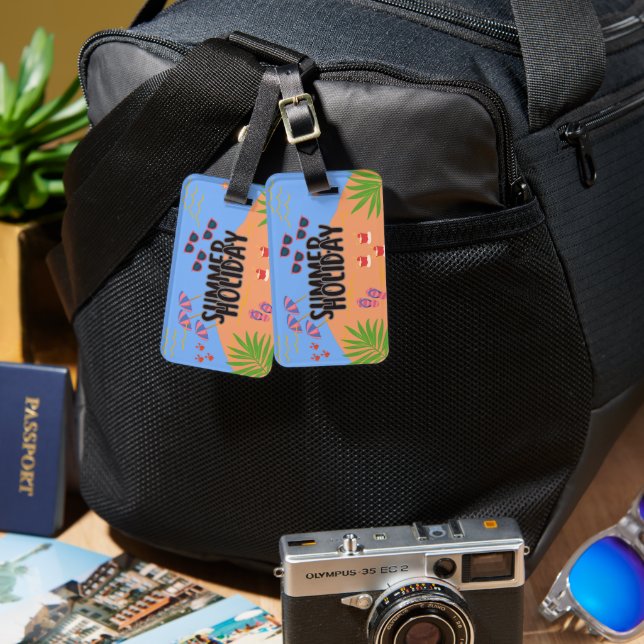 Tropical Sunset Luggage Tag (Front & Back)