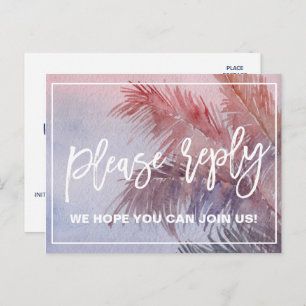 Tropical Sunset Menu Choice RSVP