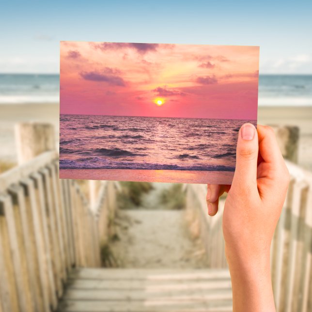 Tropical Sunset Naples, Florida Postcard (Sunset hues dance on Naples' shore, painting dreams in golden whispers.)