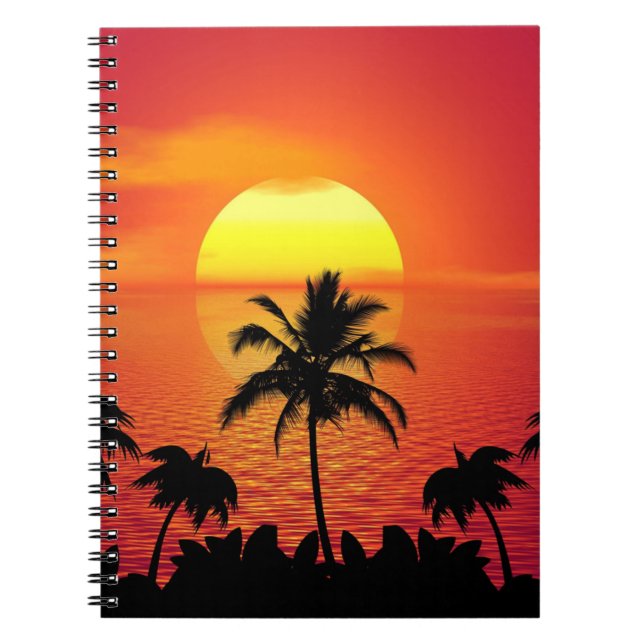 Tropical Sunset Notebook (Front)