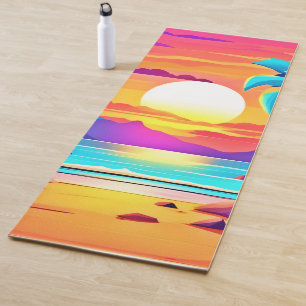 Tropical Sunset Oasis Yoga Mat