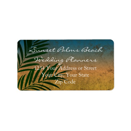 Tropical Sunset Palm Fronds