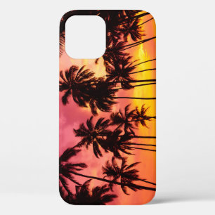 Tropical Sunset: Palm Silhouette Serenity. iPhone 12 Case