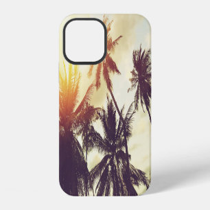 Tropical Sunset: Palm Silhouette Vintage iPhone 12 Case