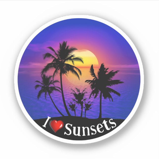 Tropical Sunset Palm Trees (Front)