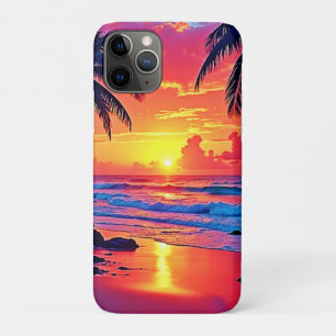 Tropical Sunset Paradise Design iPhone 11 Pro Case
