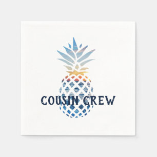 Tropical Sunset Pineapple Cousin Crew Paper Napkin